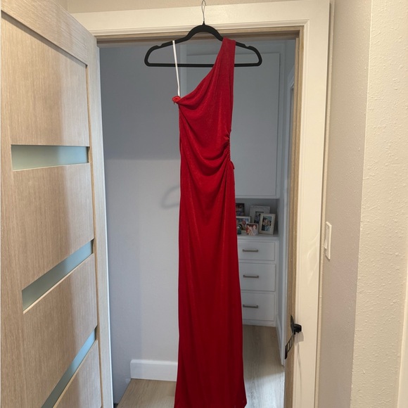 Superdown Vibrant Red One-Shoulder Dress - Picture 1 of 4